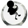 [CRY169] 4.5" Round Crystal Clock Thumbnail