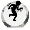 [CRY169] 4.5" Round Crystal Clock Thumbnail