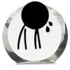 [CRY169] 4.5" Round Crystal Clock Thumbnail