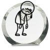 [CRY169] 4.5" Round Crystal Clock Thumbnail