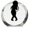 [CRY169] 4.5" Round Crystal Clock Thumbnail