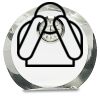 [CRY169] 4.5" Round Crystal Clock Thumbnail