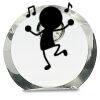 [CRY169] 4.5" Round Crystal Clock Thumbnail