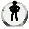 [CRY169] 4.5" Round Crystal Clock Thumbnail