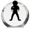 [CRY169] 4.5" Round Crystal Clock Thumbnail