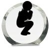 [CRY169] 4.5" Round Crystal Clock Thumbnail