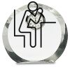 [CRY169] 4.5" Round Crystal Clock Thumbnail