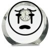 [CRY169] 4.5" Round Crystal Clock Thumbnail