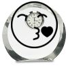 [CRY169] 4.5" Round Crystal Clock Thumbnail
