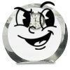 [CRY169] 4.5" Round Crystal Clock Thumbnail