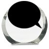 [CRY169] 4.5" Round Crystal Clock Thumbnail