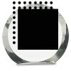 [CRY169] 4.5" Round Crystal Clock Thumbnail