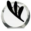 [CRY169] 4.5" Round Crystal Clock Thumbnail
