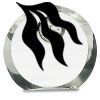 [CRY169] 4.5" Round Crystal Clock Thumbnail