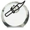 [CRY169] 4.5" Round Crystal Clock Thumbnail