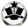[CRY169] 4.5" Round Crystal Clock Thumbnail