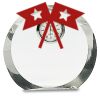 [CRY169] 4.5" Round Crystal Clock Thumbnail