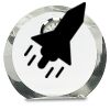 [CRY169] 4.5" Round Crystal Clock Thumbnail
