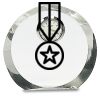 [CRY169] 4.5" Round Crystal Clock Thumbnail