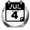 [CRY169] 4.5" Round Crystal Clock Thumbnail