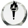 [CRY169] 4.5" Round Crystal Clock Thumbnail