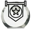 [CRY169] 4.5" Round Crystal Clock Thumbnail