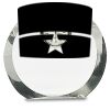 [CRY169] 4.5" Round Crystal Clock Thumbnail