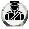[CRY169] 4.5" Round Crystal Clock Thumbnail