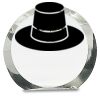 [CRY169] 4.5" Round Crystal Clock Thumbnail