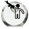 [CRY169] 4.5" Round Crystal Clock Thumbnail