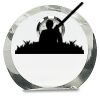 [CRY169] 4.5" Round Crystal Clock Thumbnail