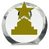 [CRY169] 4.5" Round Crystal Clock Thumbnail