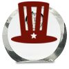 [CRY169] 4.5" Round Crystal Clock Thumbnail