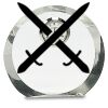 [CRY169] 4.5" Round Crystal Clock Thumbnail
