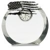 [CRY169] 4.5" Round Crystal Clock Thumbnail