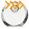 [CRY169] 4.5" Round Crystal Clock Thumbnail