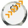 [CRY169] 4.5" Round Crystal Clock Thumbnail
