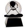 [CRY6101L] 5" Crystal Golf Ball Clock Thumbnail