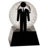 [CRY6101L] 5" Crystal Golf Ball Clock Thumbnail