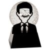 [CRY6101L] 5" Crystal Golf Ball Clock Thumbnail