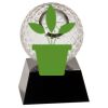 [CRY6101L] 5" Crystal Golf Ball Clock Thumbnail