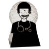 [CRY6101L] 5" Crystal Golf Ball Clock Thumbnail