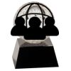 [CRY6101L] 5" Crystal Golf Ball Clock Thumbnail