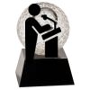 [CRY6101L] 5" Crystal Golf Ball Clock Thumbnail