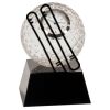 [CRY6101L] 5" Crystal Golf Ball Clock Thumbnail
