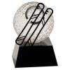 [CRY6101L] 5" Crystal Golf Ball Clock Thumbnail