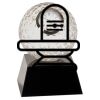 [CRY6101L] 5" Crystal Golf Ball Clock Thumbnail