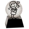 [CRY6101L] 5" Crystal Golf Ball Clock Thumbnail