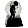 [CRY6101L] 5" Crystal Golf Ball Clock Thumbnail