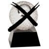 [CRY6101L] 5" Crystal Golf Ball Clock Thumbnail